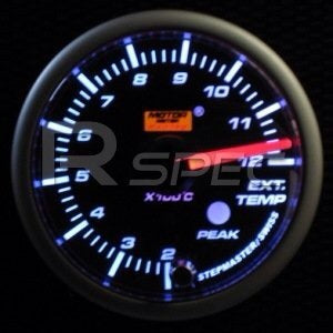 Prosport 52mm Smoked Stepper Motor (Peak) Exhaust Gas Temperature Gauge