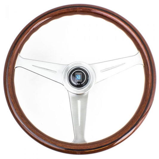 Nardi Classic Wood Steering Wheel 390mm with Satin Spokes