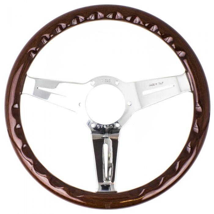 Nardi Classic Wood Steering Wheel 330mm with Polished Spokes