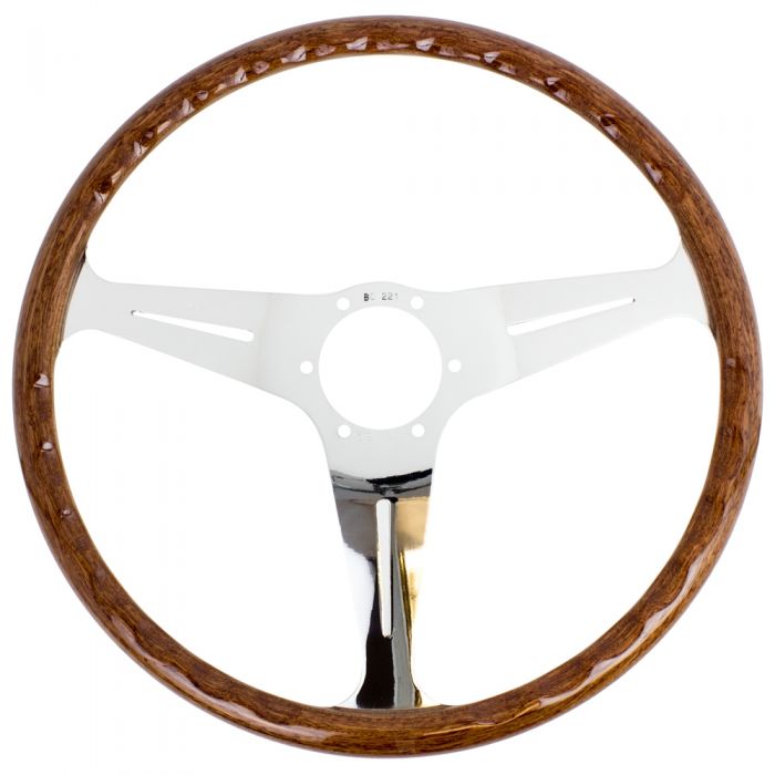 Nardi Classic Wood Steering Wheel 390mm with Polished Spokes