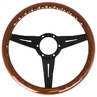 Nardi Deep Corn Wood Steering Wheel 330mm with Black Spokes