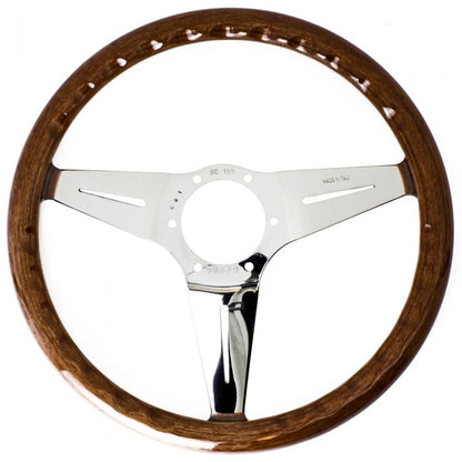 Nardi Deep Corn Wood Steering Wheel 350mm with Polished Spokes