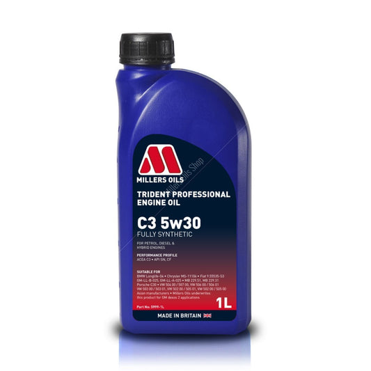 Millers Trident Professional Fully Synthetic C3 5w30 Engine Oil (1L)