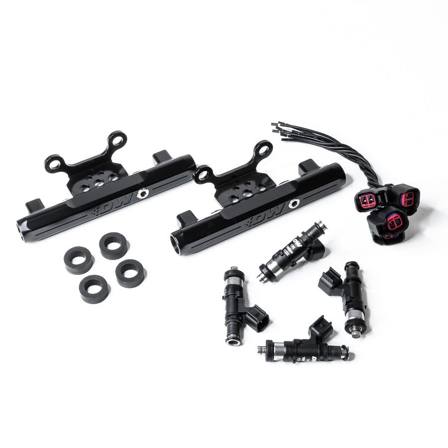 DeatschWerks Subaru Side Feed to Top Feed Fuel rail Conversion Kit and 1000cc Fuel Injectors for Subaru Impreza STI (04-06)