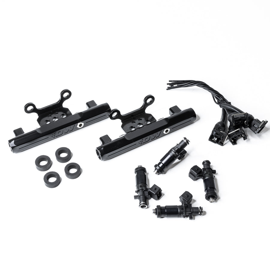 DeatschWerks Subaru Side Feed to Top Feed Fuel rail Conversion Kit and 1200cc Fuel Injectors for Subaru Impreza STI (04-06)