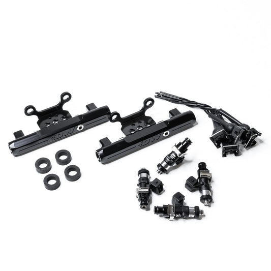 DeatschWerks Subaru Side Feed to Top Feed Fuel rail Conversion Kit and 1500cc Fuel Injectors for Subaru Impreza STI (04-06)