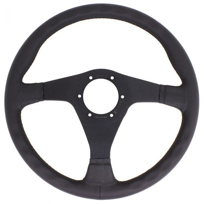 Nardi Gara Leather Steering Wheel 350mm with Black Stitching and Black Spokes