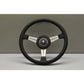 Nardi Classic Leather Steering Wheel 360mm with Grey Stitching and Satin Spokes (Incl. Trim Ring)