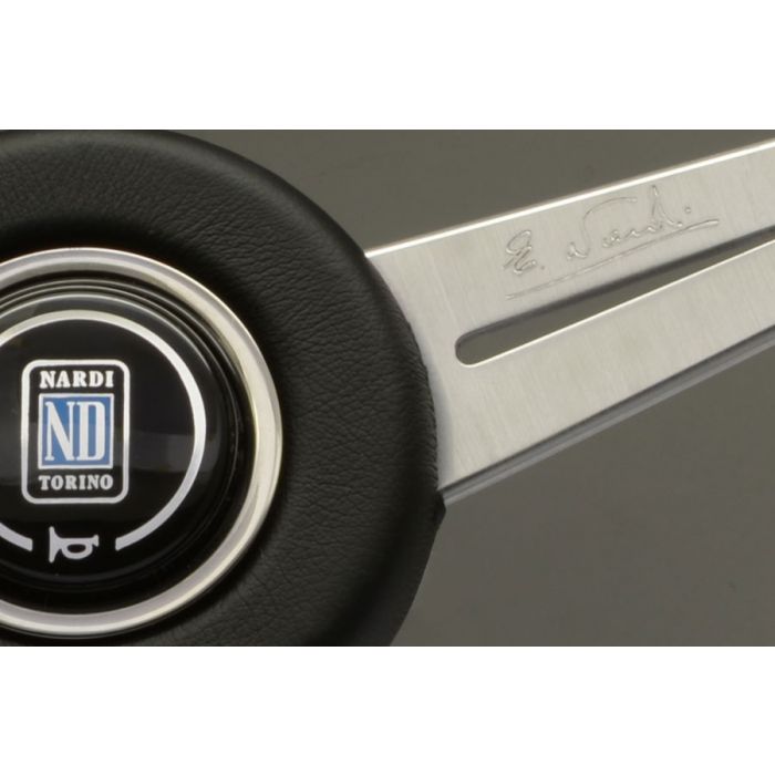 Nardi Classic Leather Steering Wheel 360mm with Grey Stitching and