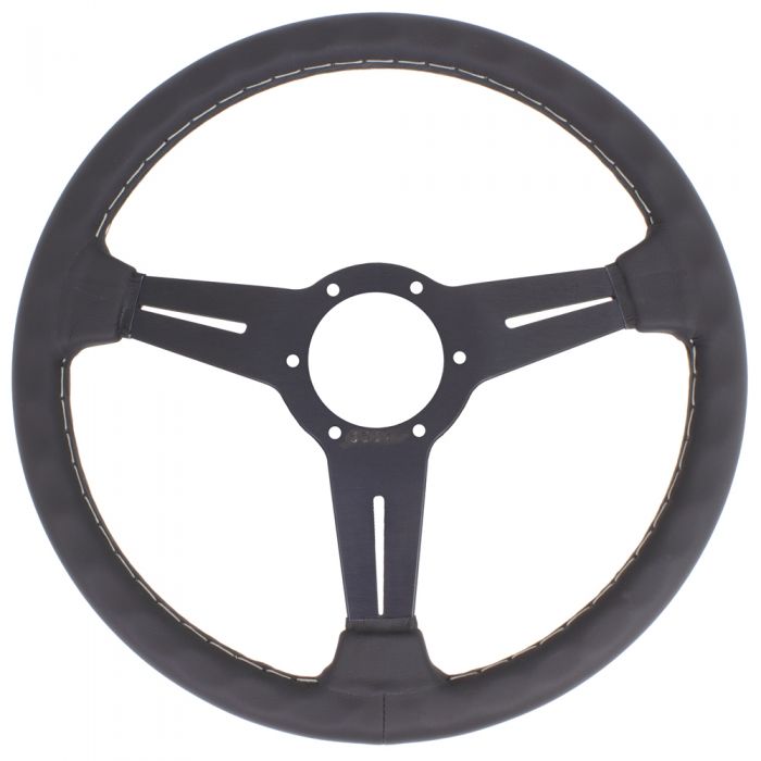 Nardi Classic Leather Steering Wheel 340mm with Grey Stitching and