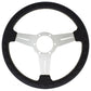 Nardi Classic Leather Steering Wheel 330mm with Grey Stitching and Satin Spokes
