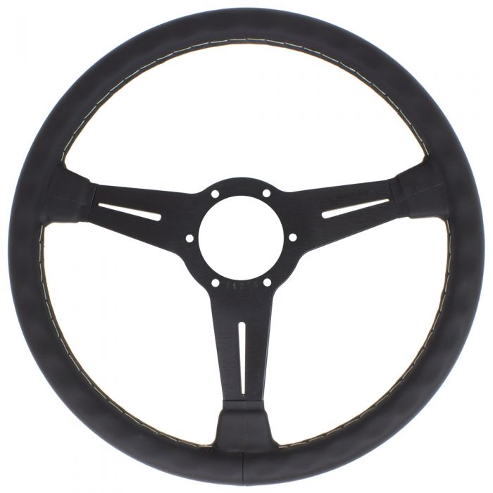 Nardi Classic Leather Steering Wheel 360mm with Grey Stitching and Nardi Classic Leather Steering Wheel 360mm with Grey Stitching and