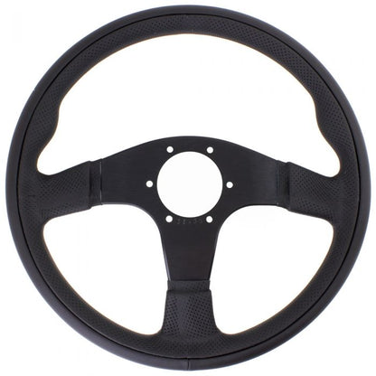 Nardi Twin Line Leather Steering Wheel 350mm with Black Spokes