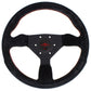 Personal Neo Grinta Suede Steering Wheel 330mm with Red Stitching and Black Spokes