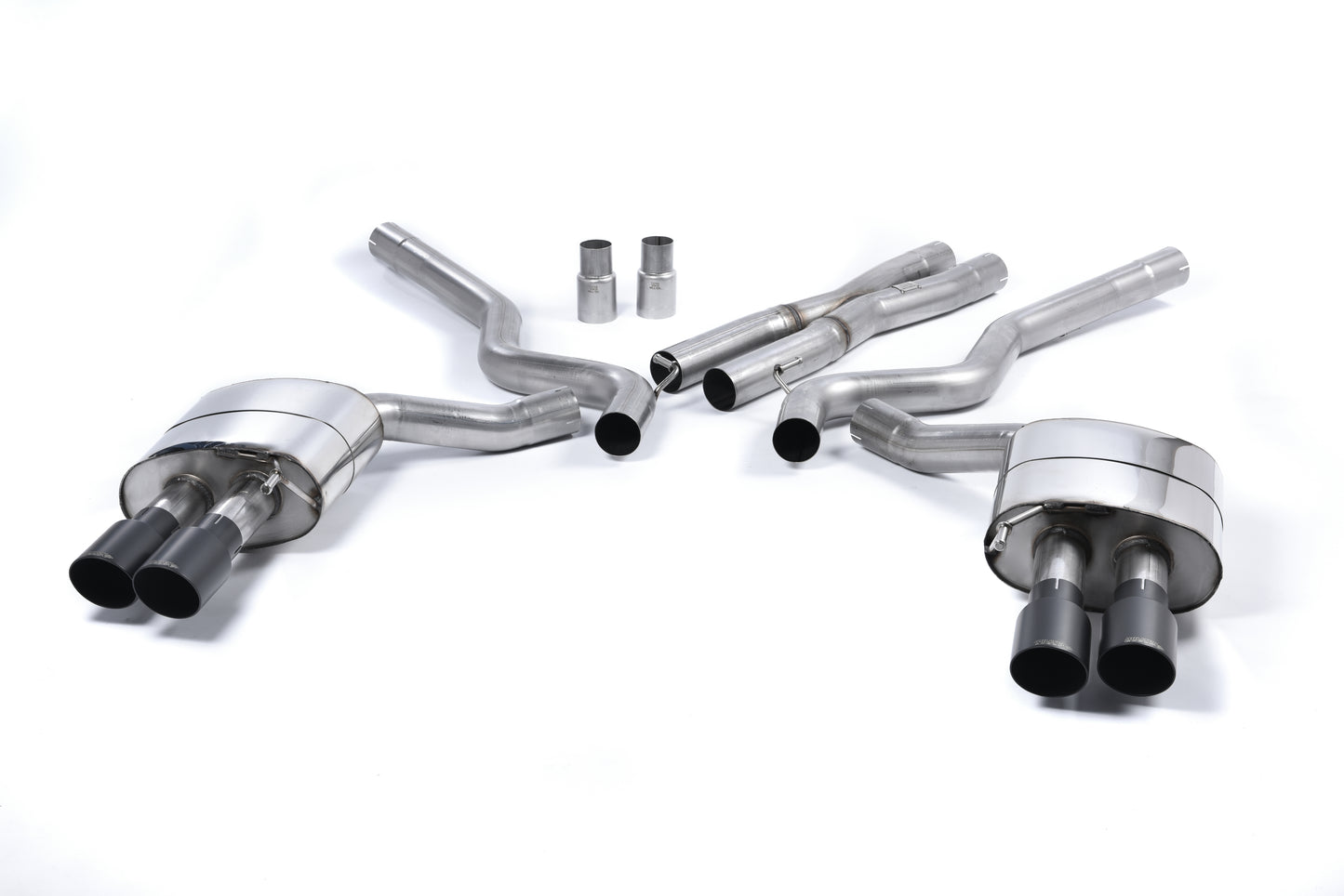 Milltek Non-Res Cat Back Exhaust Black Tips for Ford Mustang V8 (15-18)