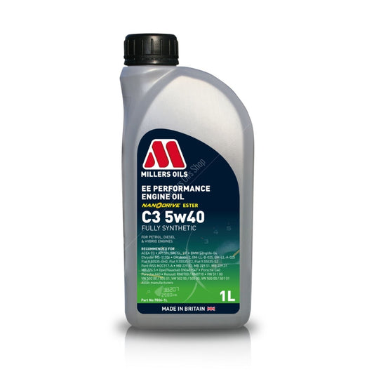 Millers EE Performance C3 5w40 Engine Oil (1L)