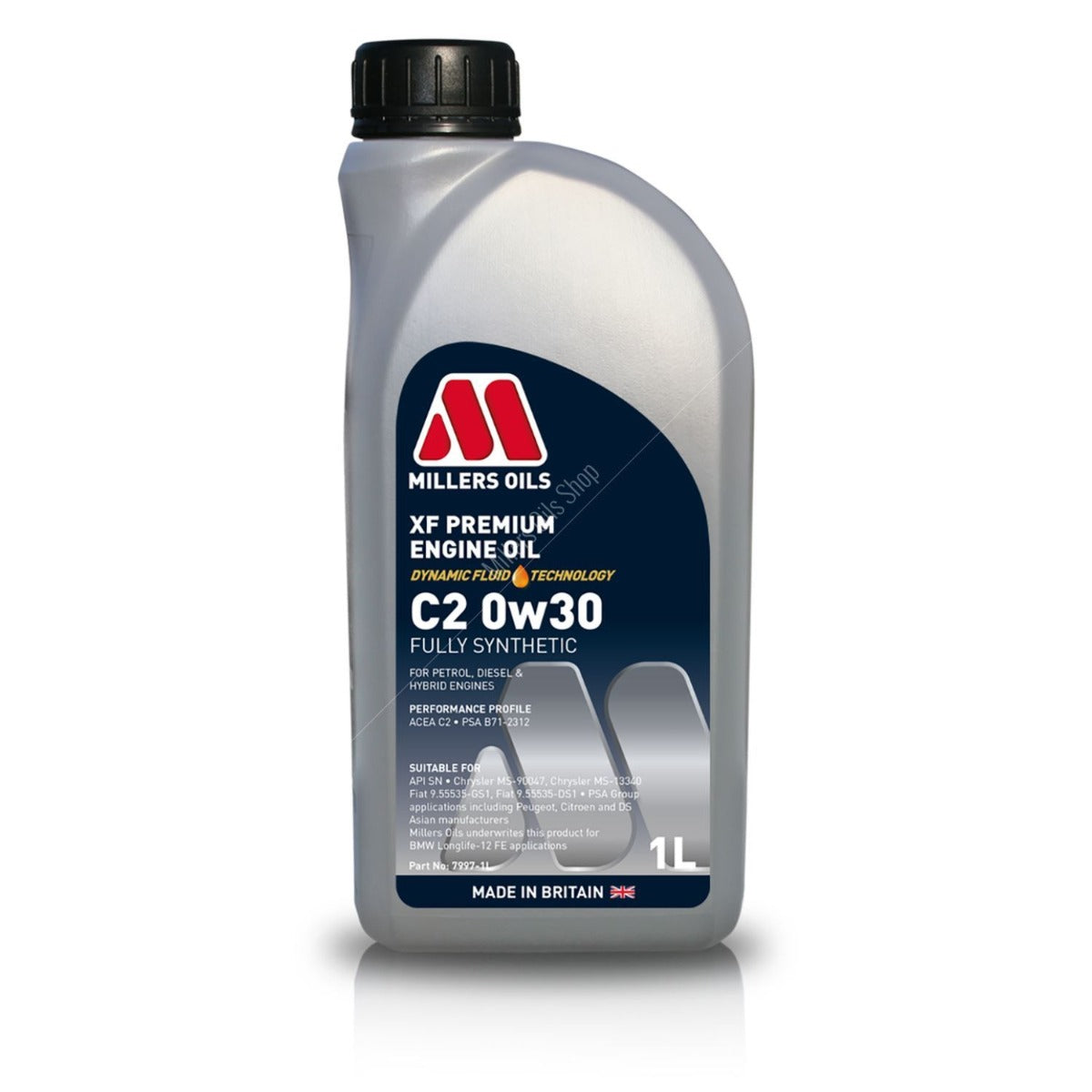 Millers XF Premium Engine Oil C2 0w30 (1L)