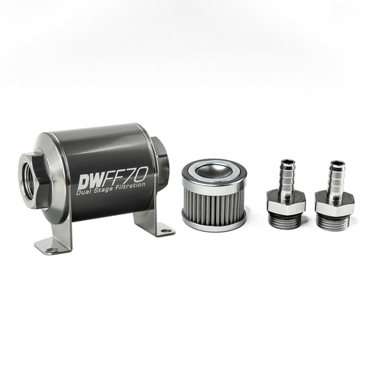 DeatschWerks In-Line Fuel Filter and Housing Kit (8-03-070-100K-38)