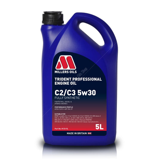 Millers Oils Trident Professional C2/C3 5w30 Engine Oil 5 Litre