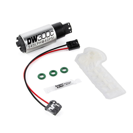 DeatschWerks DW300C Series 340LPH Compact Fuel Pump (In-Tank) Without Mounting Clips w/ Install Kit for Subaru BRZ, Toyota GT86, Scion FR-S (13-16)