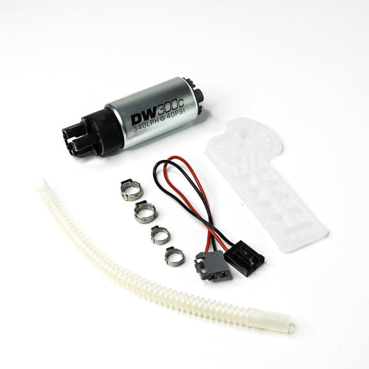 DeatschWerks DW300C Series 340LPH Compact Fuel Pump Without Mounting Clips, and Install Kit for 2013-14 Hyundai Genesis Coupe 2.0T, 2013-16 3.8R-Spec