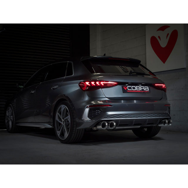 Cobra Valved Turbo Back Performance Exhaust (Valved) - Audi S3 8Y Sportback