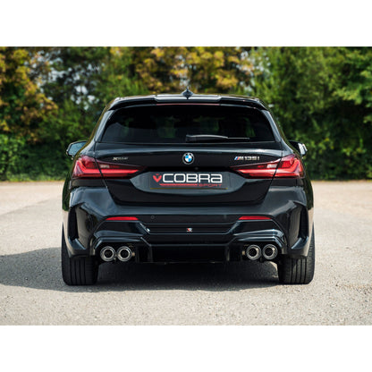 Cobra Venom Quad Exit Turbo Back Race Box Delete Performance Exhaust for BMW M135i (F40) M3 Style