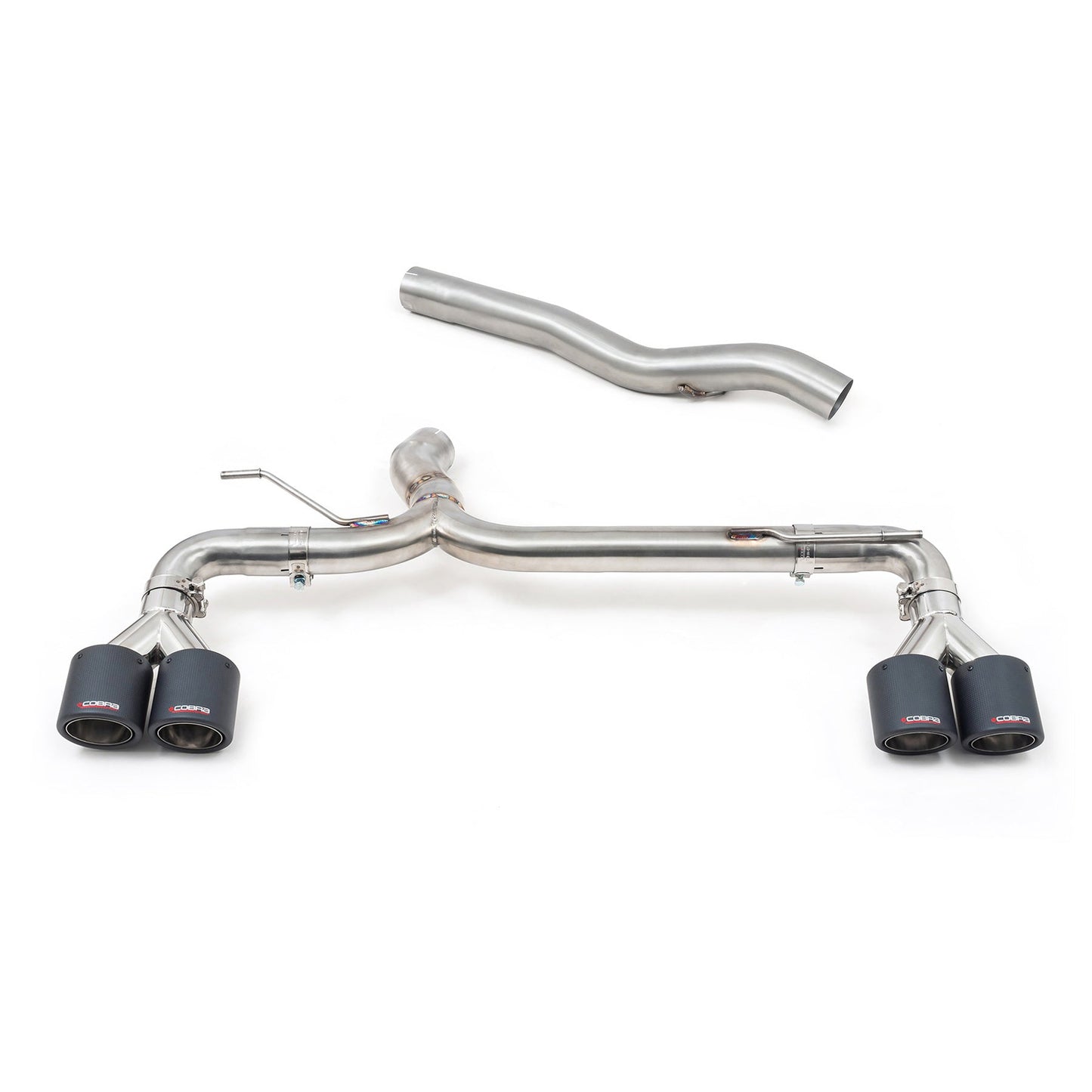 BMW M135i F40 Quad Exit Exhaust Rear Box Delete by Cobra Sport - 4 Carbon Fibre Tailipipes