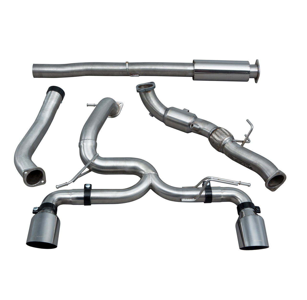 Cobra Venom Box Delete Race Turbo Back Performance Exhaust - Ford Focus RS Mk3