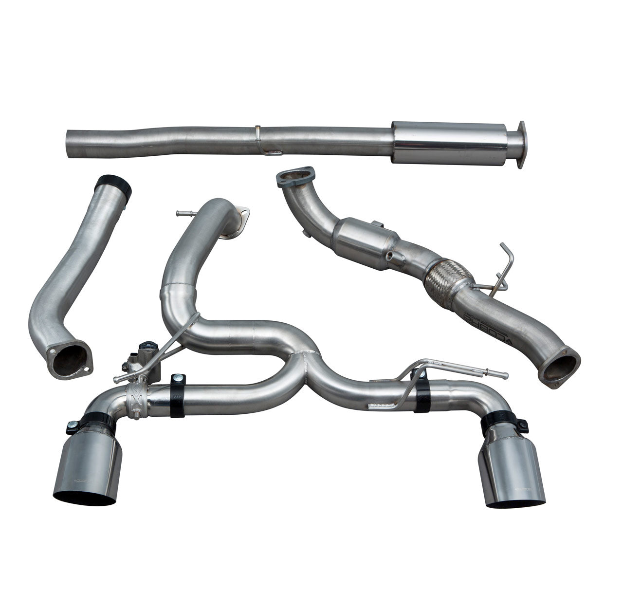 Cobra Venom Box Delete Race Turbo Back Performance Exhaust - Ford Focus RS Mk3