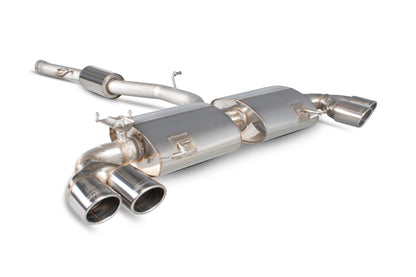 Scorpion Resonated Cat Back Exhaust w/Valves (Monaco Tips) - Audi S1 (14-18)