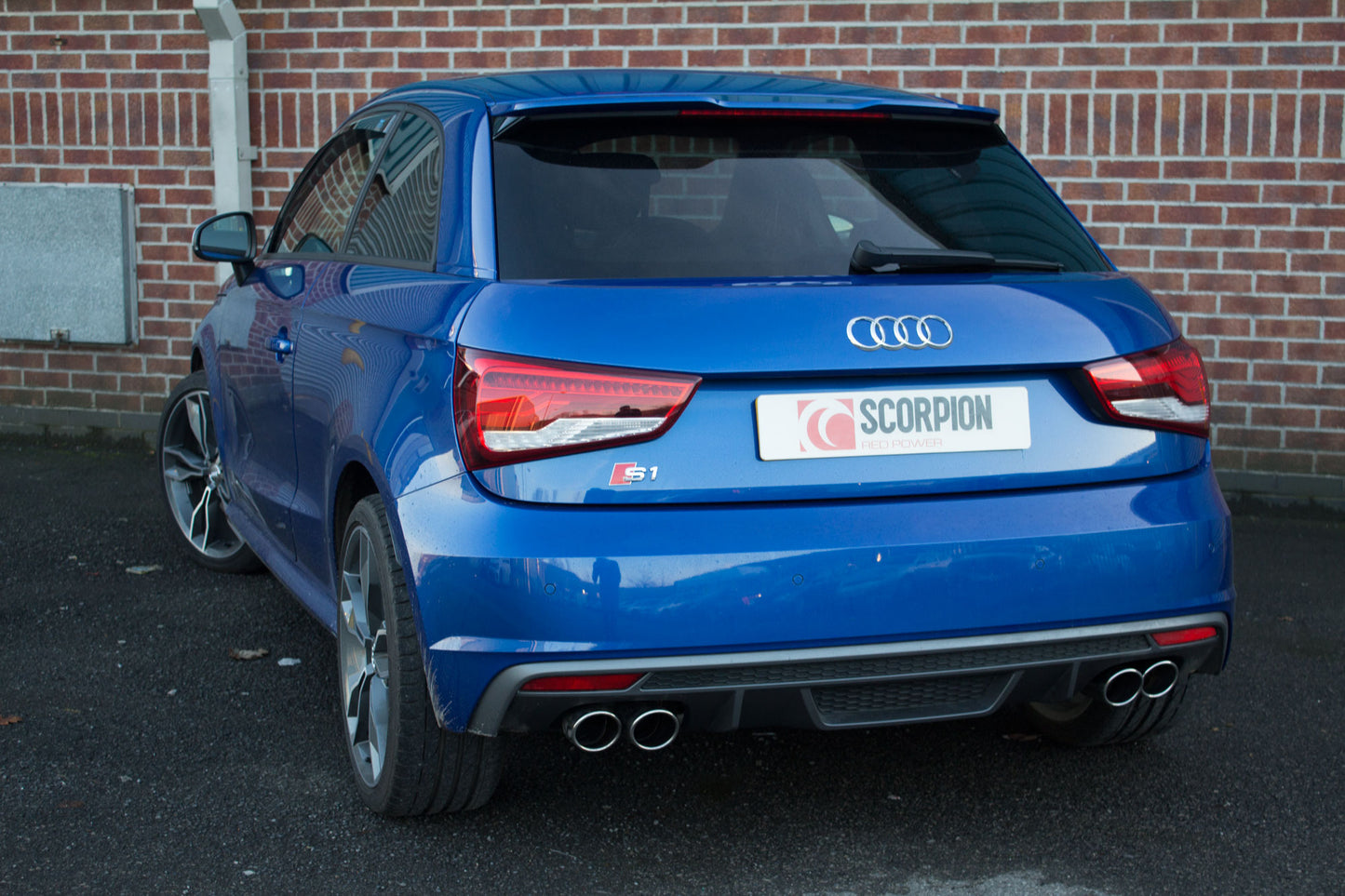 Scorpion Resonated Cat Back Exhaust w/Valves (Monaco Tips) - Audi S1 (14-18)