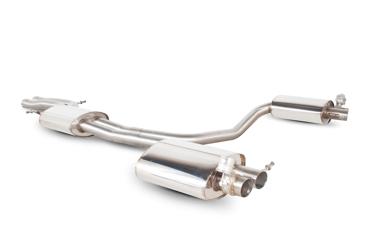 Scorpion Resonated Half Exhaust System w/Active Valves - Audi RS4 B8 4.2 FSI