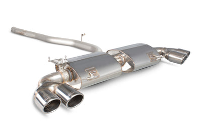 Scorpion Non-Res Cat Back Exhaust w/Valves (Monaco Tips) - Audi S1 (14-18)