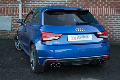 Scorpion Non-Res Cat Back Exhaust w/Valves (Monaco Tips) - Audi S1 (14-18)