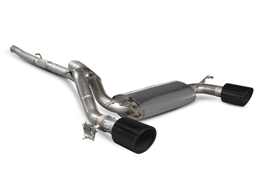 Scorpion Cat Back Exhaust w/Valve (Black Indy Tips) - Ford Focus Mk3 RS 16-18
