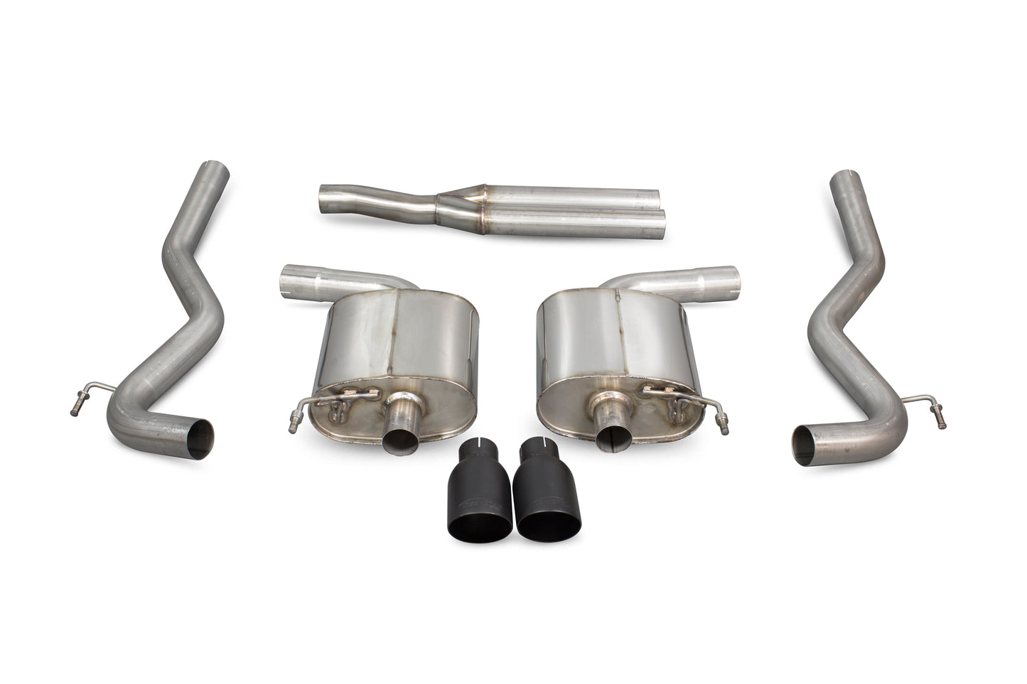 Scorpion Non-Res Cat Back Exhaust (Black) - Ford Mustang 2.3T (15-18)