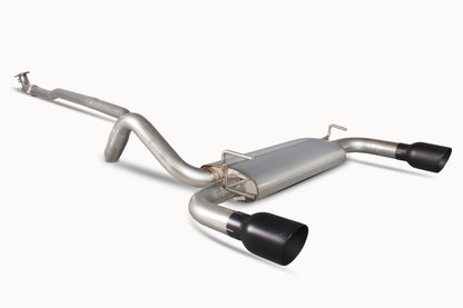 Scorpion Non-Res Cat Back Exhaust (Black) - Fiat 500 Abarth 1.4 Turbo (08-18)