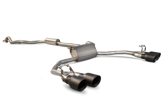 Scorpion Resonated Cat Back Exhaust (Black) - Honda Civic Type R FK2 RHD 15-17