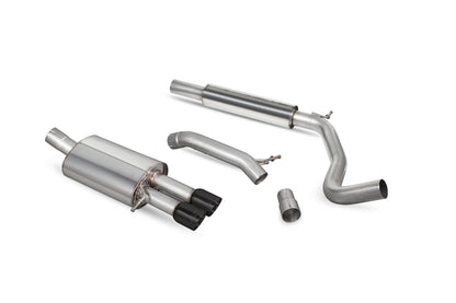 Scorpion Resonated Cat Back Exhaust Black - Volkswagen Polo GTI 1.8T 9N3 06-11