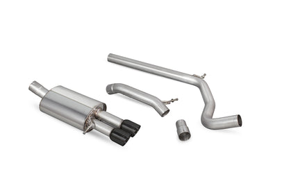 Scorpion Non-Res Cat Back Exhaust (Black) - Volkswagen Polo GTI 1.8T 9N3 06-11