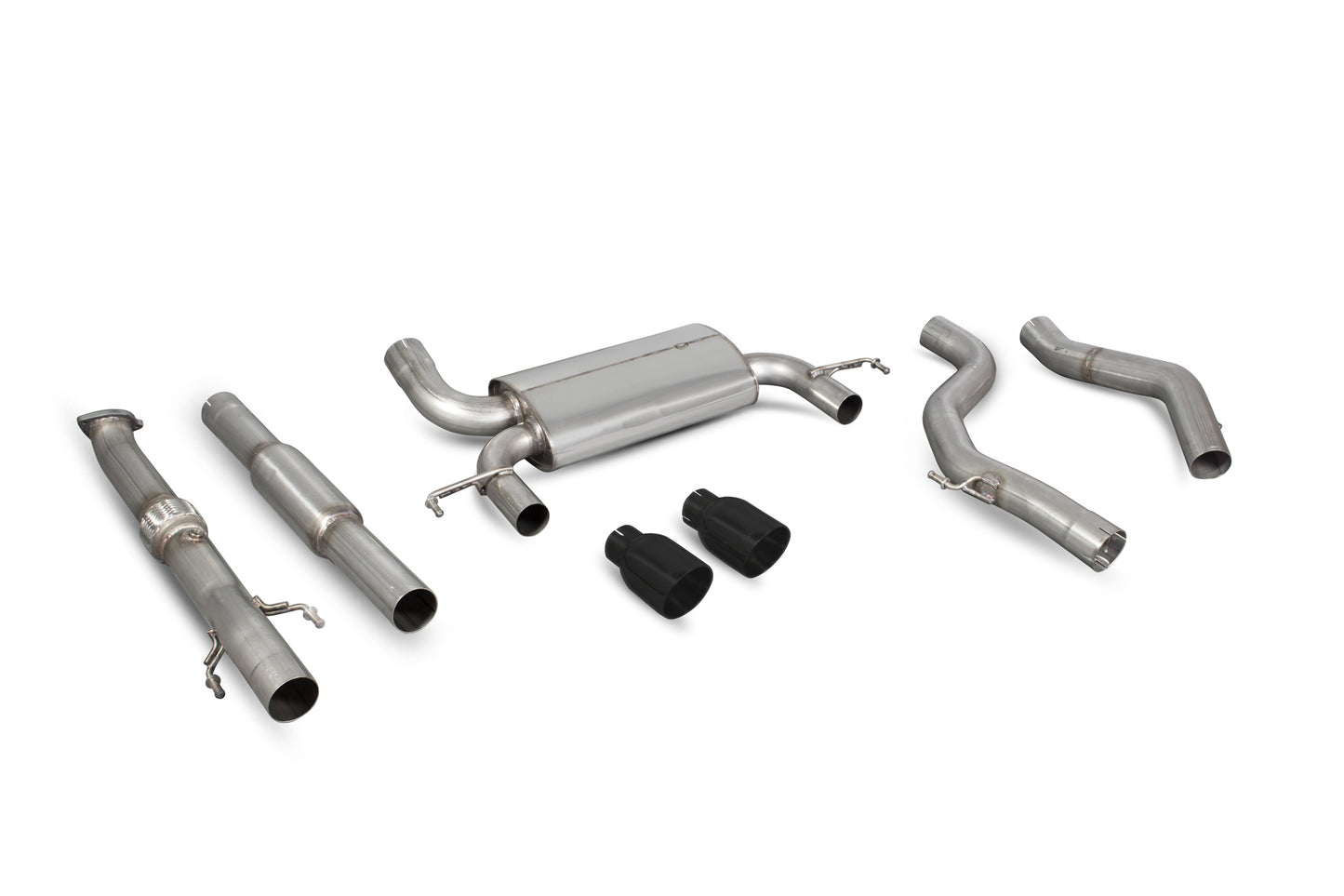 Scorpion Resonated Cat Back Exhaust (Black) - Vauxhall Corsa E VXR (15-18)