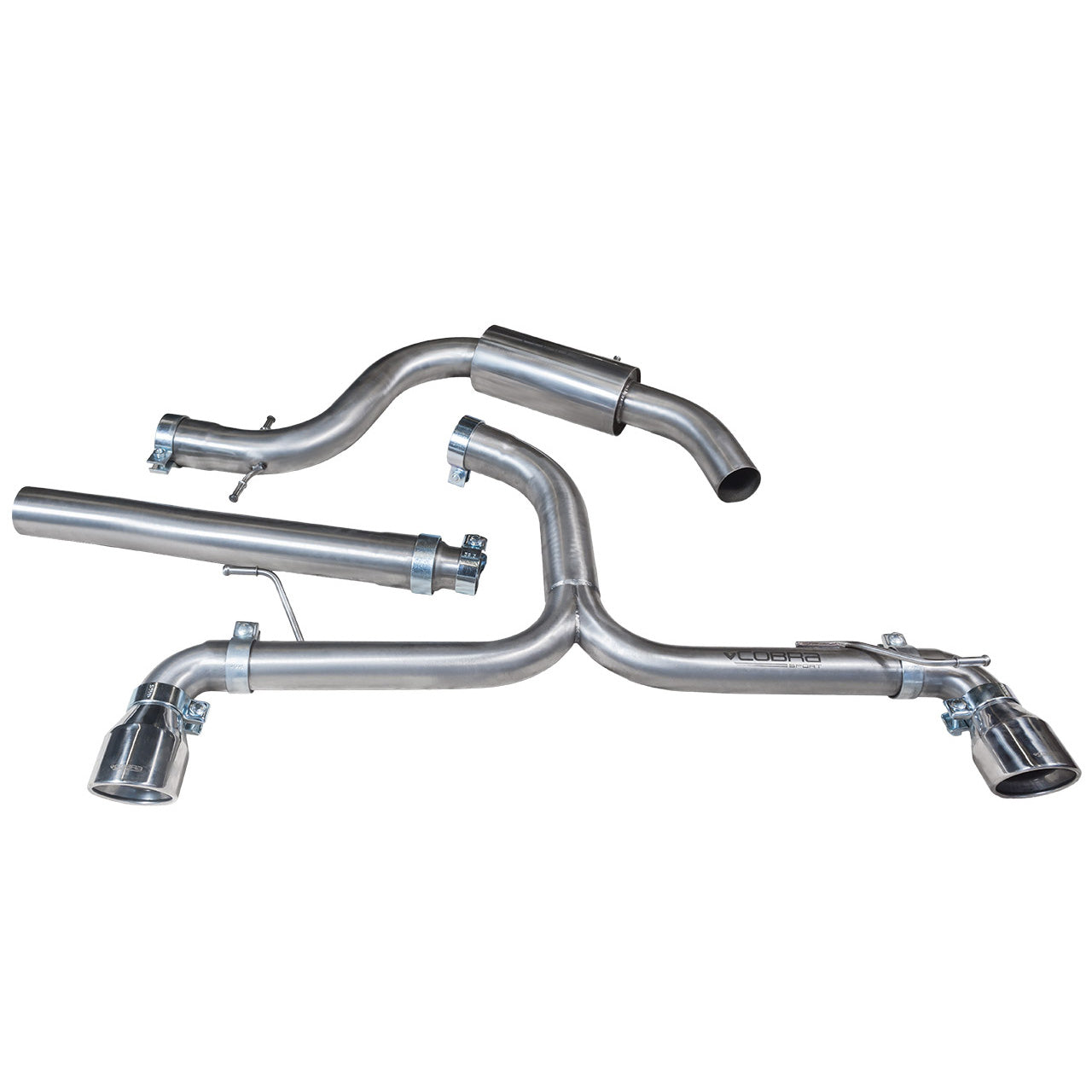 Cobra Venom Box Delete GTI Style Cat Back Performance Exhaust - VW Golf Mk6 2.0 GT TDI 140PS (09-13)