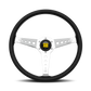 Momo California Heritage Steering Wheel - Polished Spokes/Black Leather 360mm