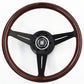 Nardi Deep Corn Wood Steering Wheel 350mm with Black Spokes