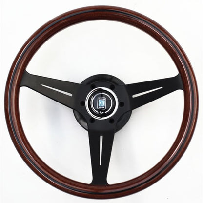 Nardi Deep Corn Wood Steering Wheel 350mm with Black Spokes