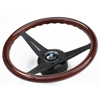 Nardi Deep Corn Wood Steering Wheel 350mm with Black Spokes