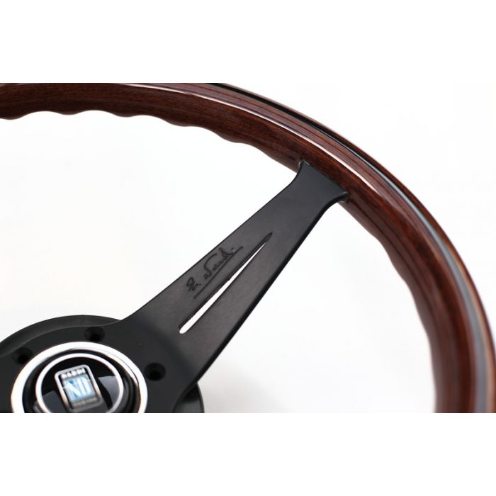 Nardi Deep Corn Wood Steering Wheel 350mm with Black Spokes