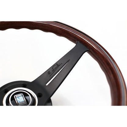 Nardi Deep Corn Wood Steering Wheel 350mm with Black Spokes