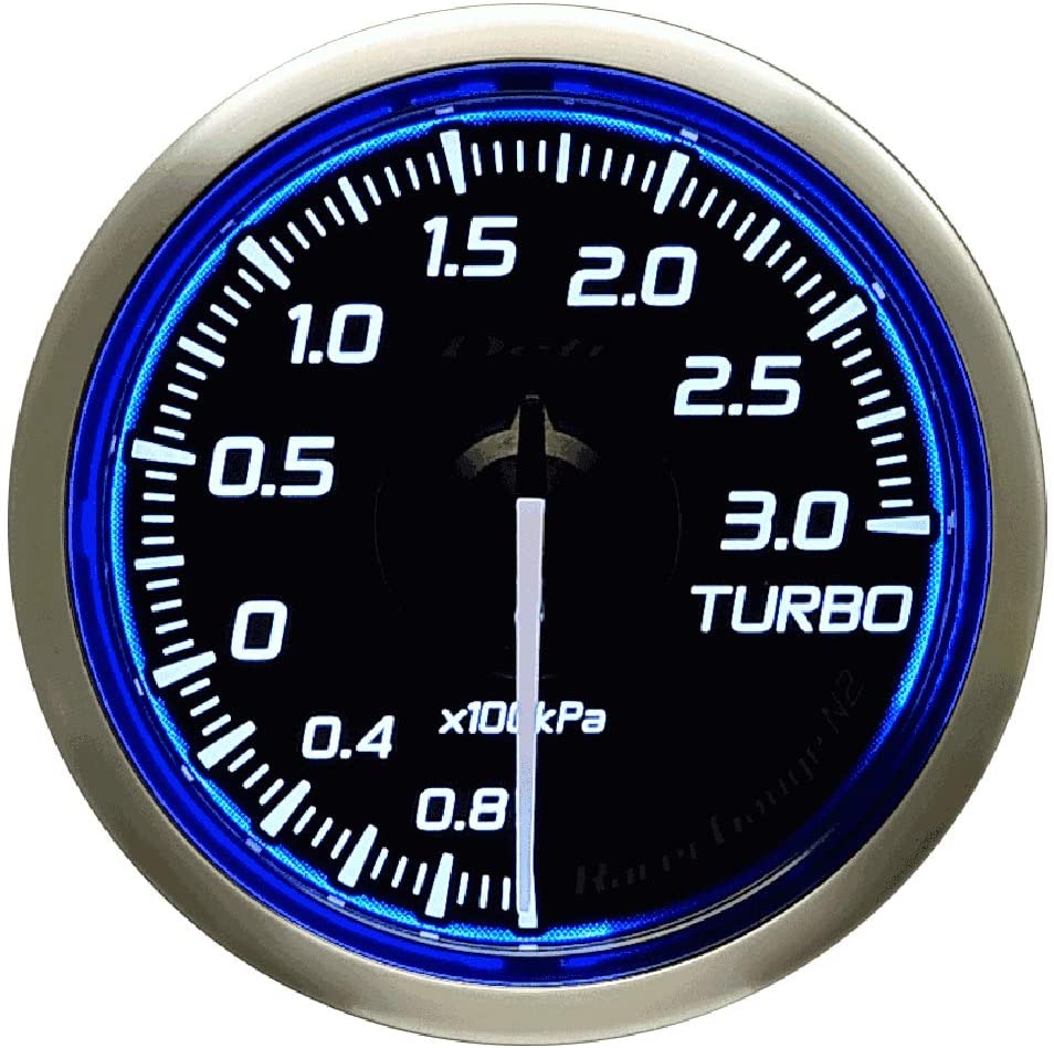 Defi Racer N2 52mm Turbo 300 Boost Gauge (Blue)